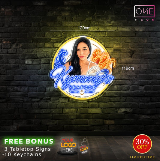 Kymmy's SEAFOOD | LED Neon Sign (waterproof)