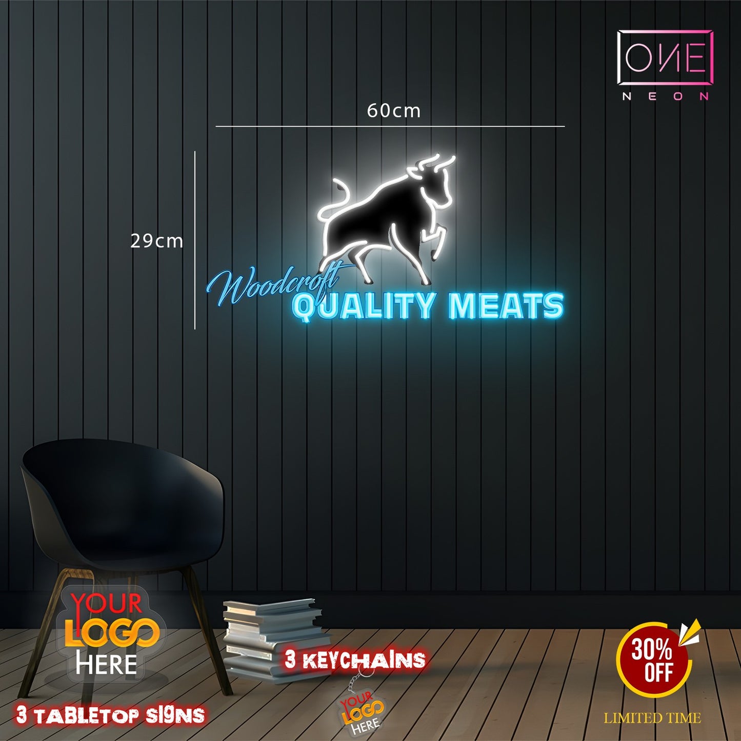 Enseigne au néon LED personnalisée pour entreprise 