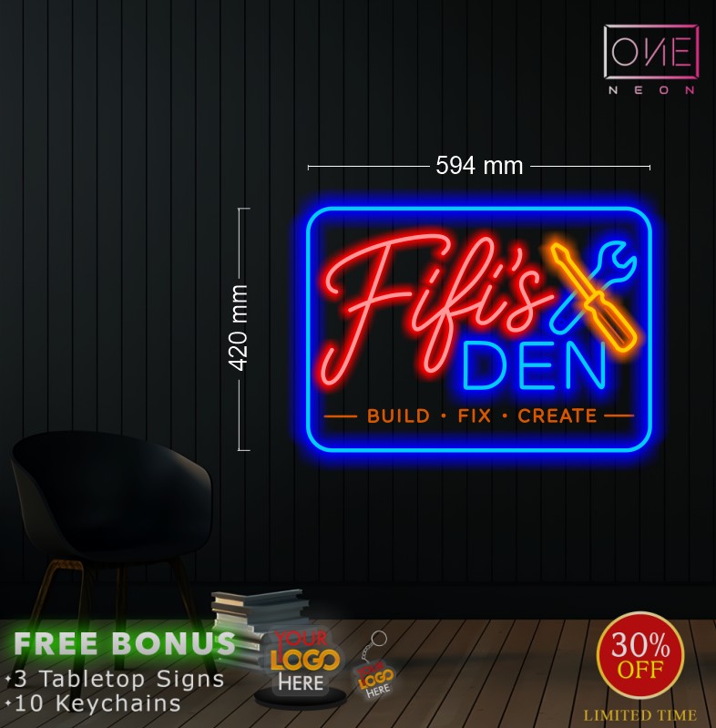 Fiji's DEN | LED Neon Sign