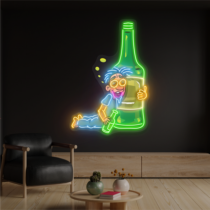 Panneau néon à LED Drunk Buddy Artwork 