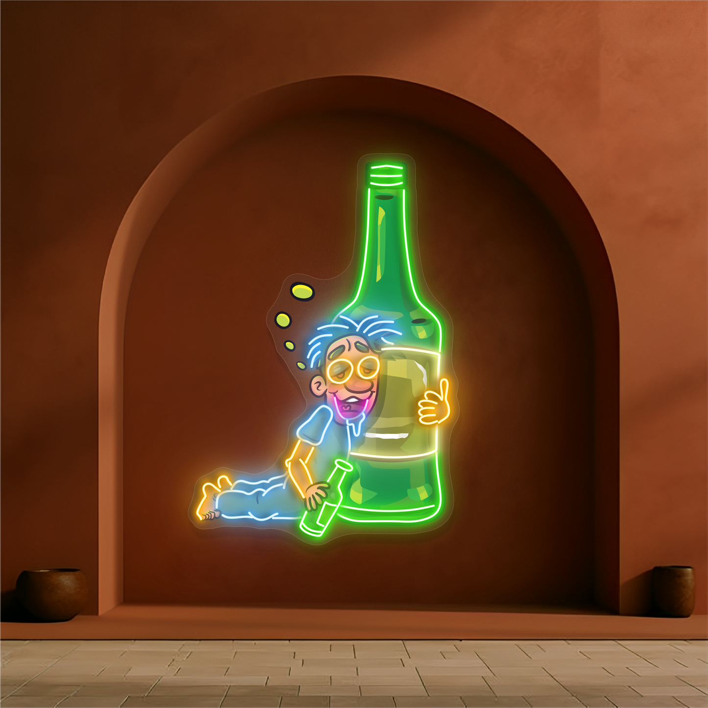 Panneau néon à LED Drunk Buddy Artwork 