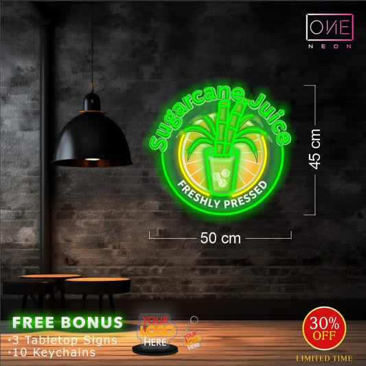sugarcane juice  & flip n smash burger  | LED Neon Sign