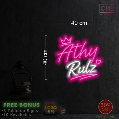 Athy Rulz | LED Neon Sign