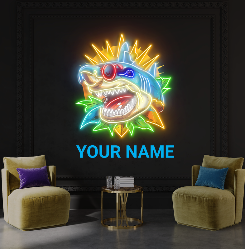 Cyber Shark Artwork Led Neon Sign