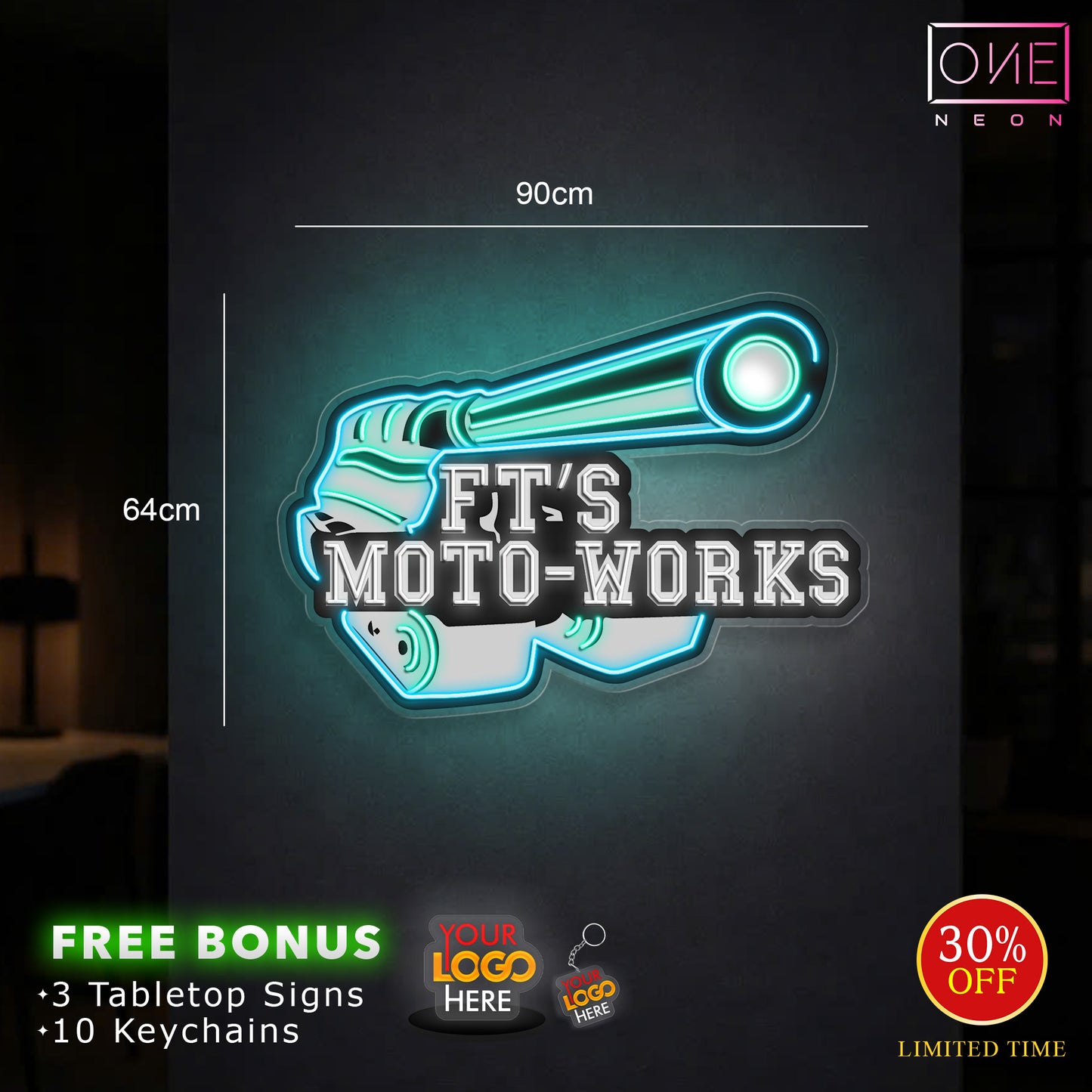 FT'S MOTO-WORKS | LED Neon Sign
