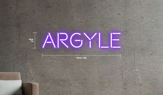 ARGYLE | LED Neon Sign (outdoor)