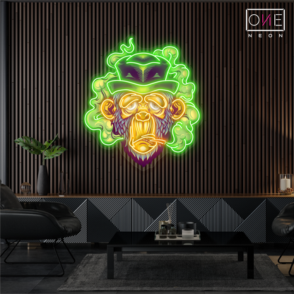 Smokin' Ape Artwork Led Neon Sign