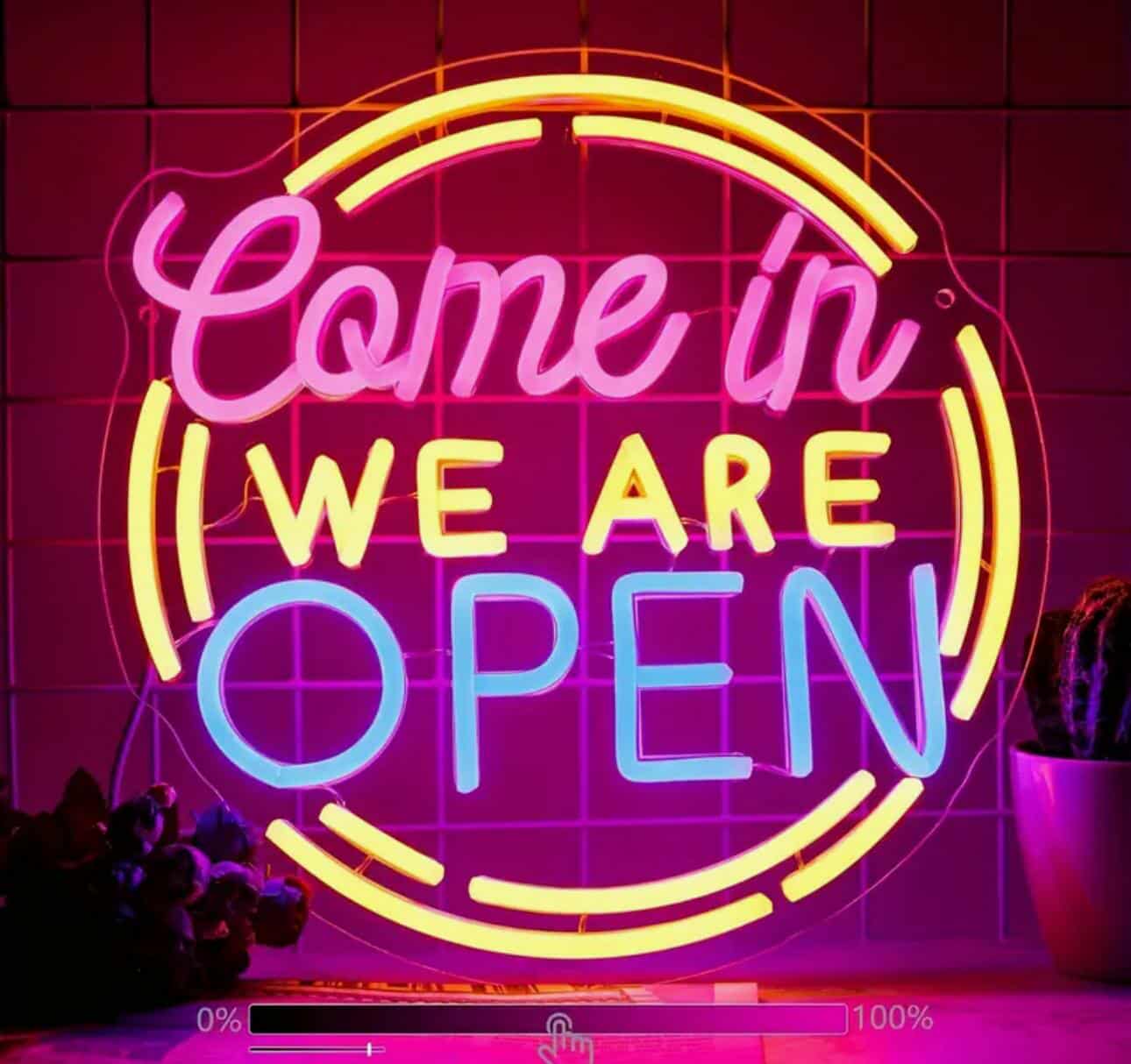 Enseigne au néon LED personnalisée pour entreprise 