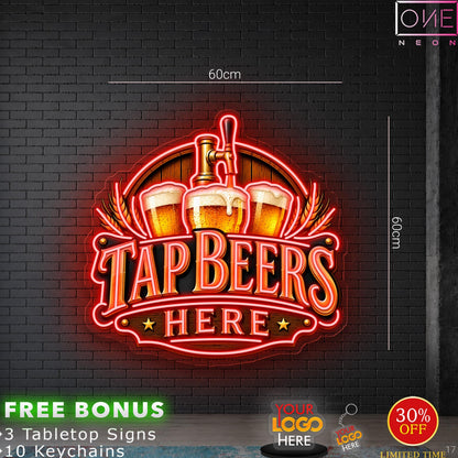 TAP BEERS HERE | LED Neon Sign