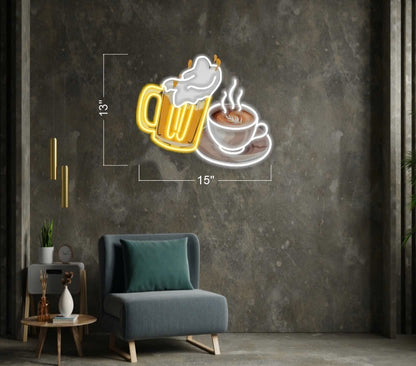 Beer & Coffee | LED Neon Sign