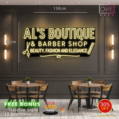 AL'S BOUTIQUE | LED Neon Sign + light box (2 signs)