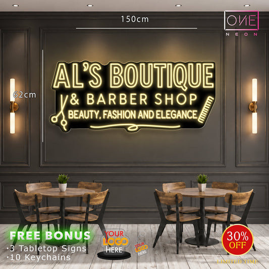 AL'S BOUTIQUE | LED Neon Sign + light box (2 signs)