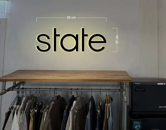 State | LED Neon Sign (light box)
