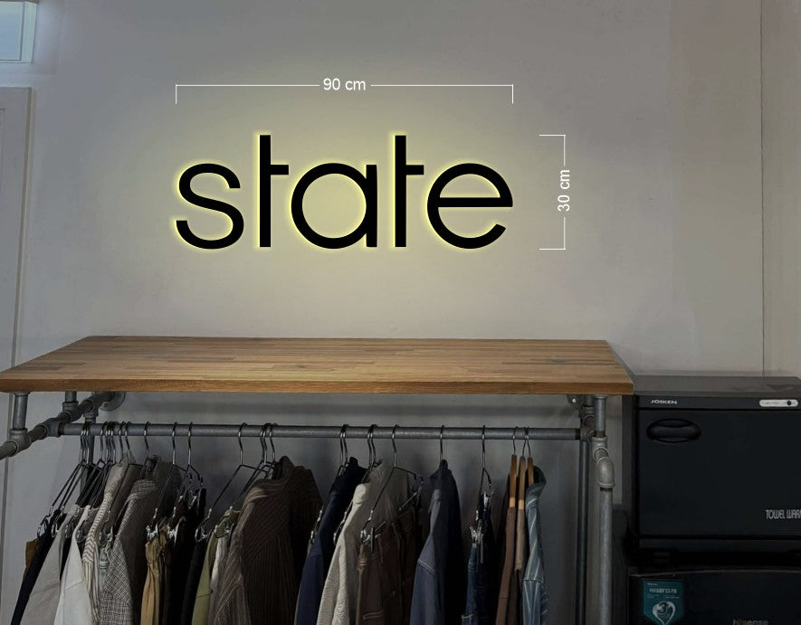STATE| LED Neon Sign (light box)