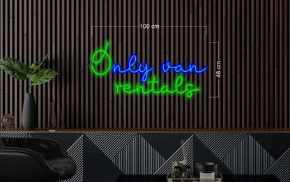 WIDOPH LOGISTICS + BRIDGES CARE + ONLY VAN RENTALS | LED Neon Sign (6 signs)