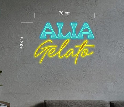 ALLA Gelato  ( 2 outdoor signs) | LED Neon Sign