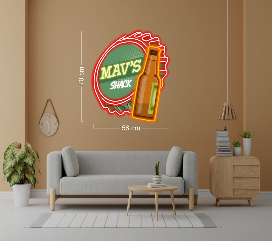 MAVS SHACK & BOTTLE  | LED Neon Sign (2 signs)