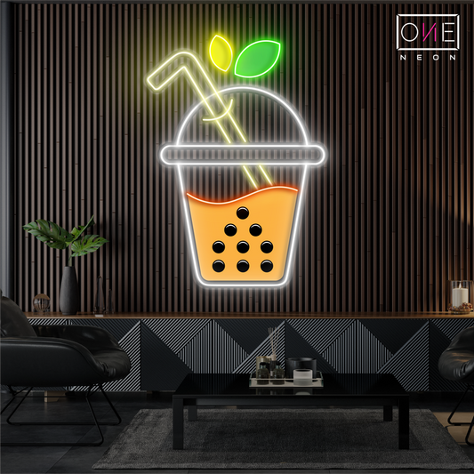 Sweet Boba Sip Artwork Led Neon Sign