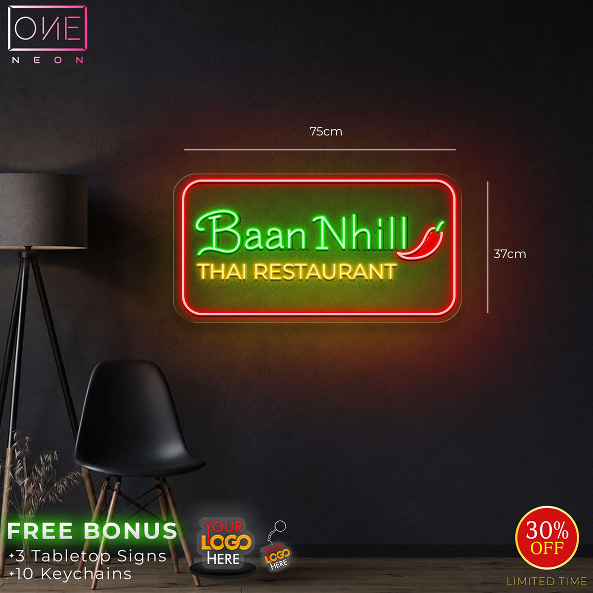 Enseigne au néon LED personnalisée pour entreprise 