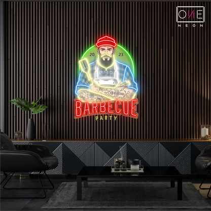 Barbecue Party Artwork Led Neon Sign