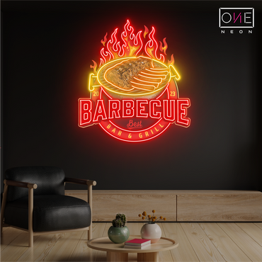 Barbecue Bar & Grill Artwork Led Neon Sign