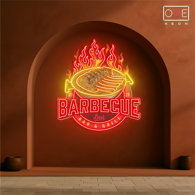 Barbecue Bar & Grill Artwork Led Neon Sign