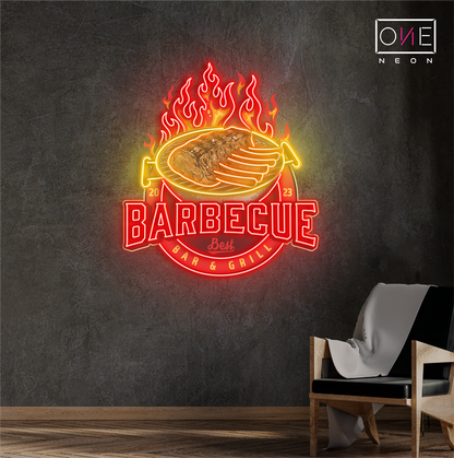 Barbecue Bar & Grill Artwork Led Neon Sign