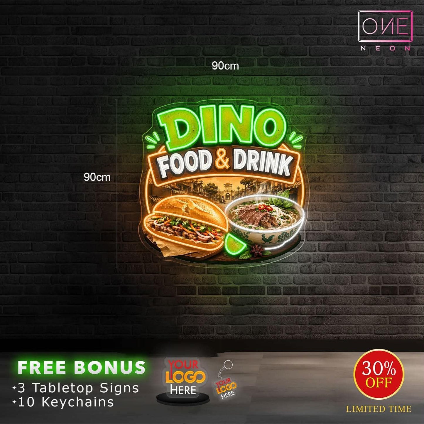 Enseigne au néon LED personnalisée pour entreprise 