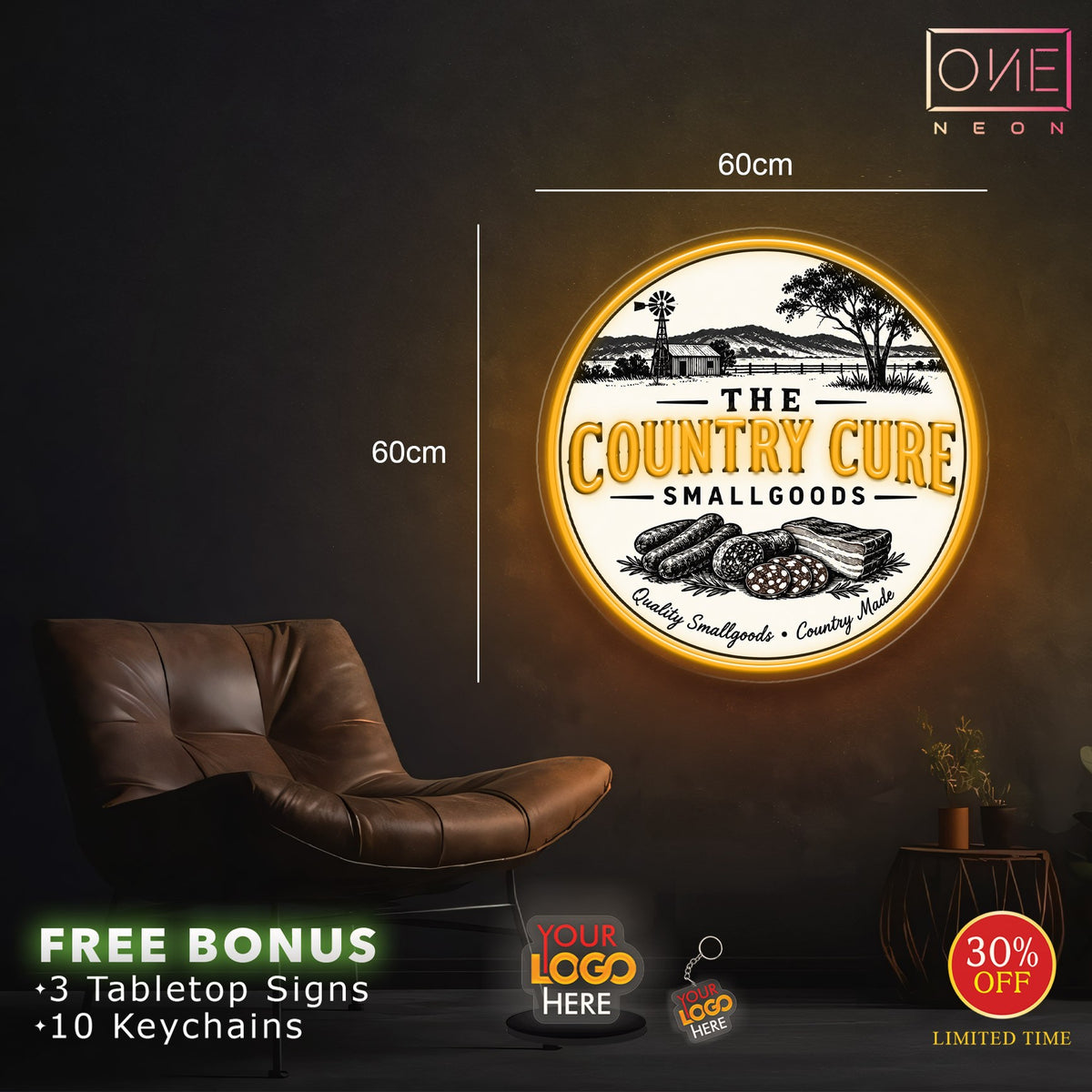 The country cure small goods  | LED Neon Sign