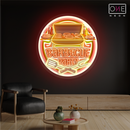 Barbecue Party Artwork Led Neon Sign