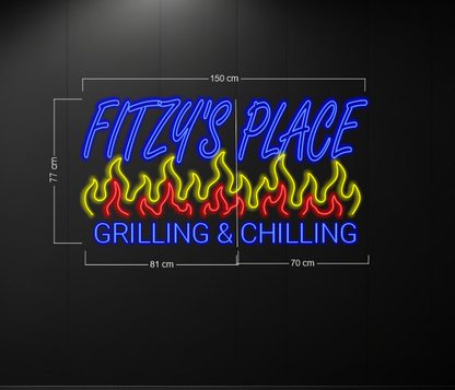 Fitzy's place grill and chilling | LED Neon Sign