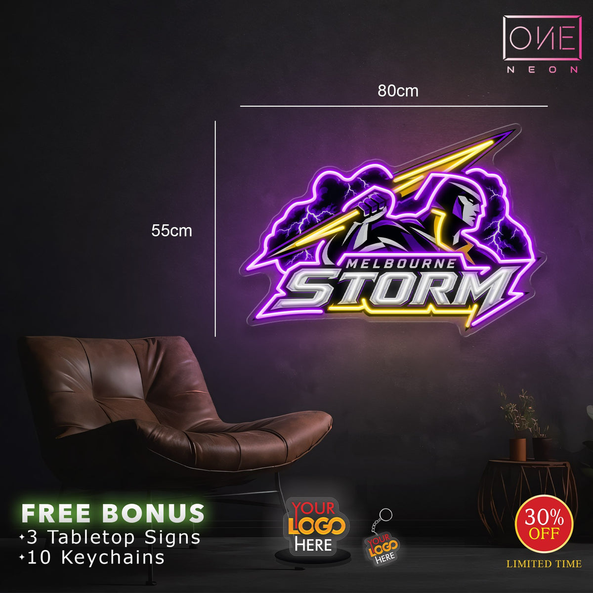 Melbourne storm logo | LED Neon Sign