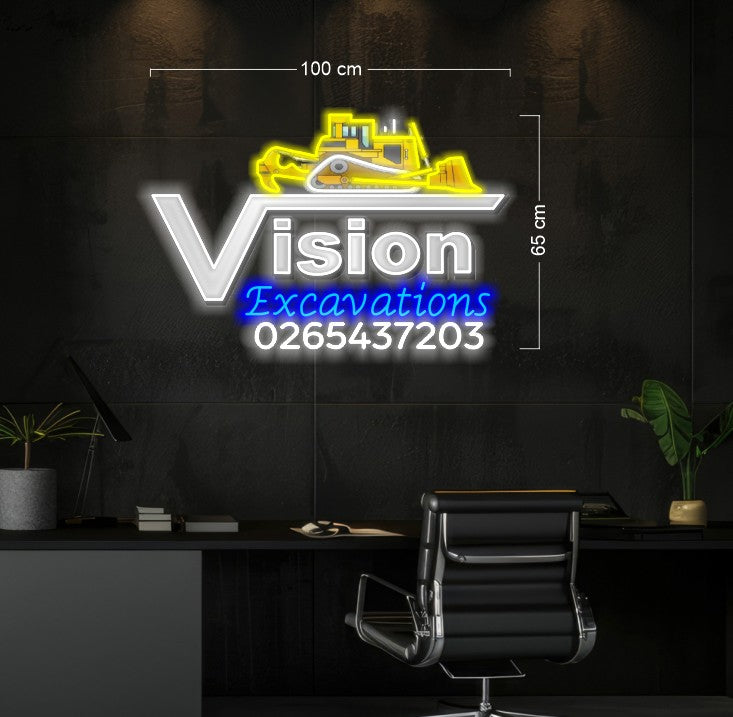 Enseigne au néon LED personnalisée pour entreprise 