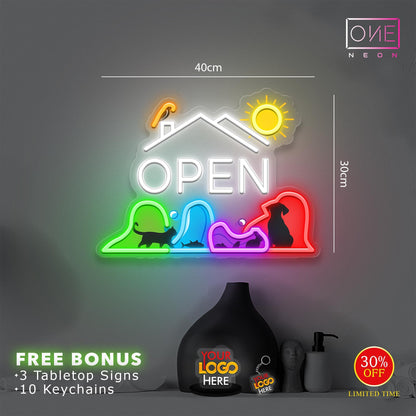 OPEN ANIMAL | LED Neon Sign