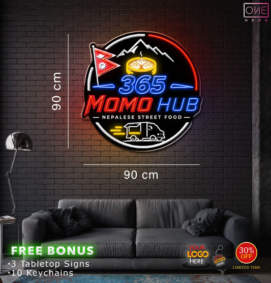 365 MOMO HUB + TORAKKU SUSHI | LED Neon Sign (2 outdoor signs)