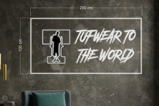 TUFWEAR TO THE WORLD (RGB) | LED Neon Sign