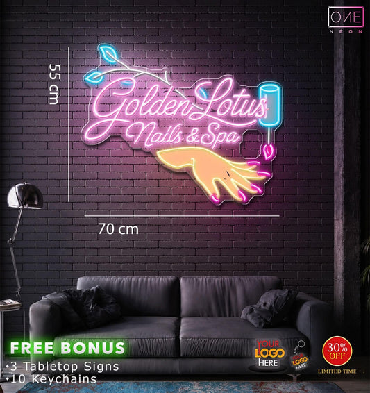 Golden Lotus Nails & Spa | LED Neon Sign