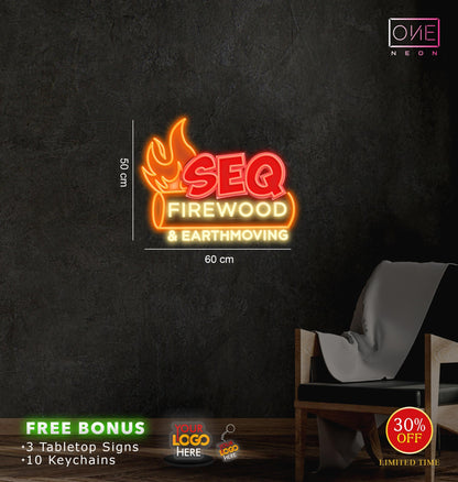 SEQ FIREWOOD & EARTHMOVING | LED Neon Sign (3 signs)