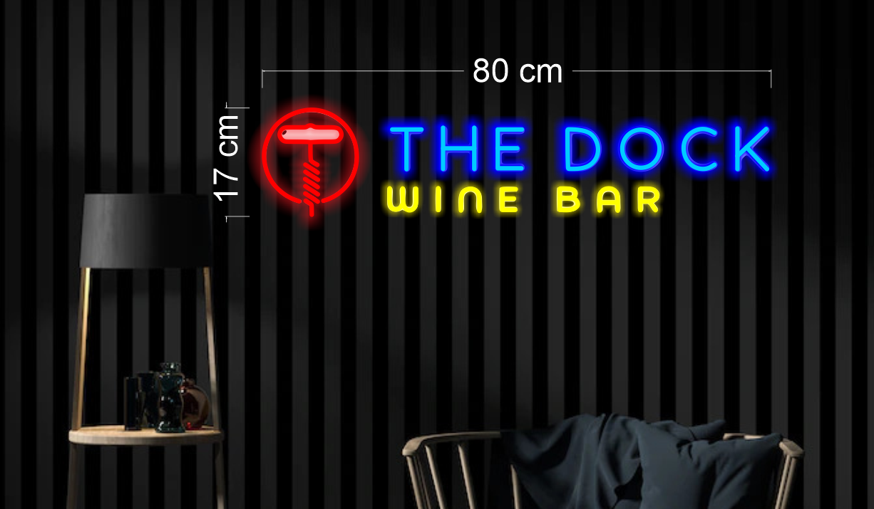 THE DOCK WINE BAR | LED Neon Sign