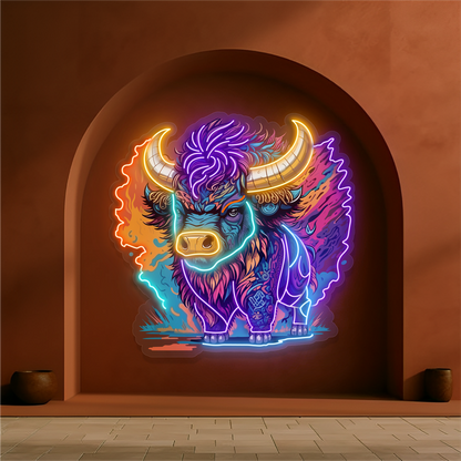 Mystic Bison Artwork Led Neon Sign