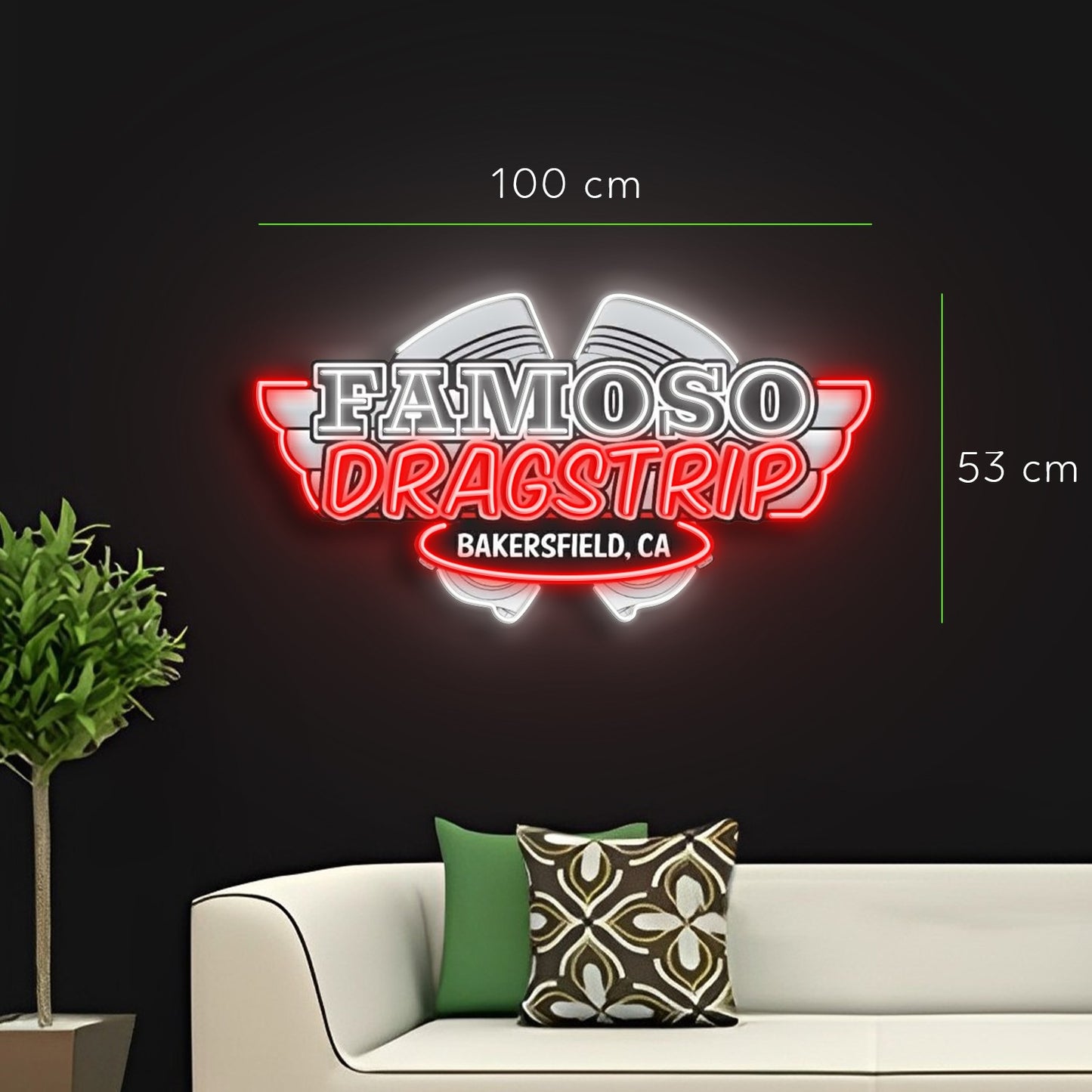 Championship drag racing+Famoso dragstrip+clay smith+  In n out burger ( 4 signs) | LED Neon Sign