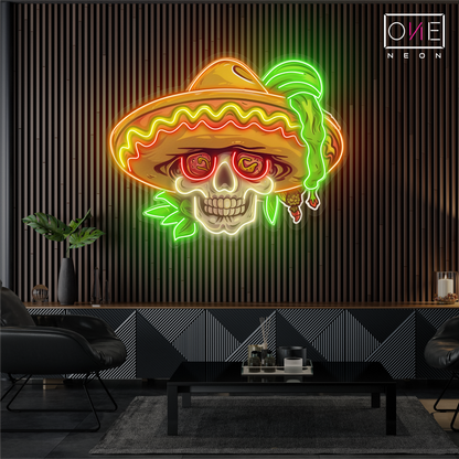 Fiesta Skull Vibes Artwork Led Neon Sign