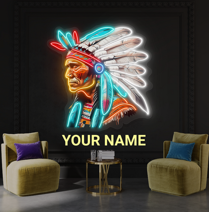 Tribal Guardian Artwork Led Neon Sign