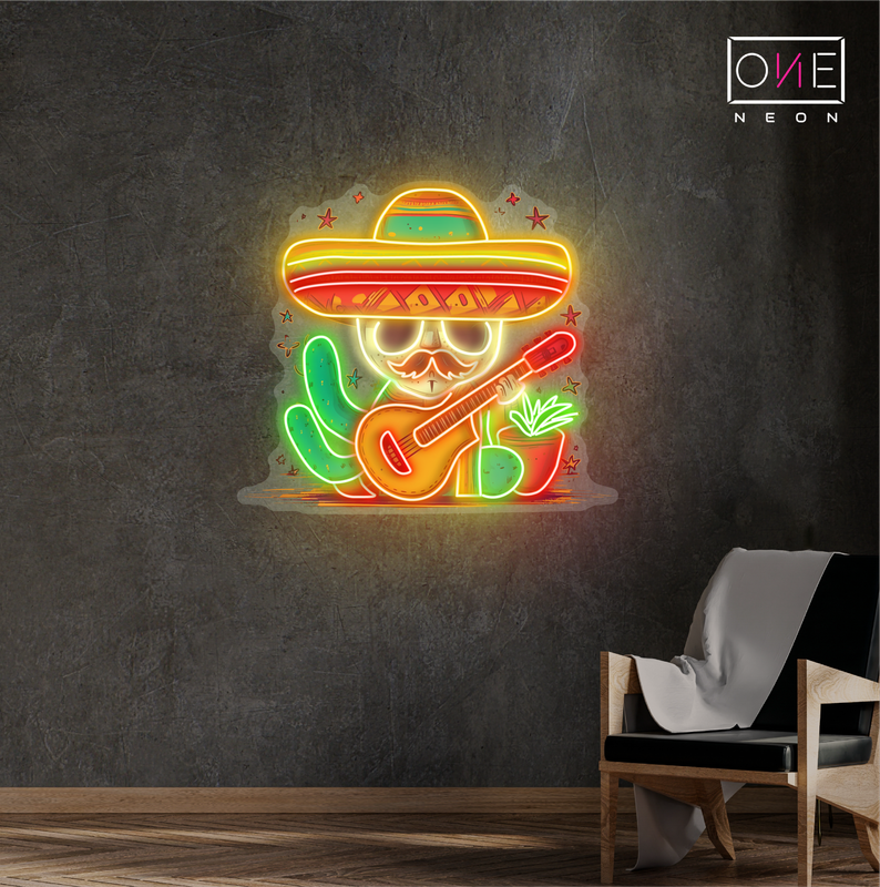 Fiesta Cactus Artwork Led Neon Sign