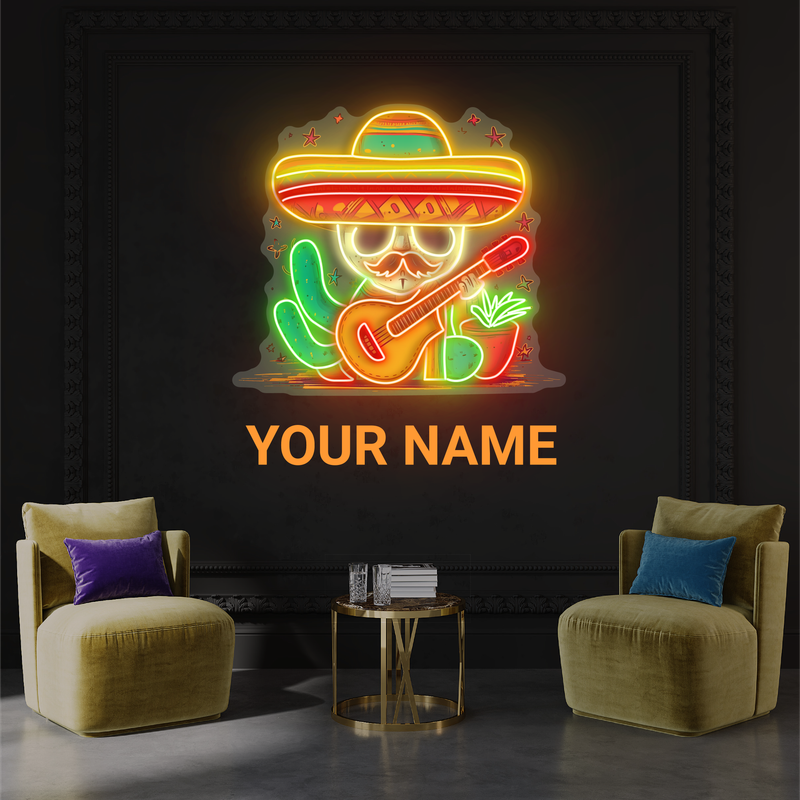 Fiesta Cactus Artwork Led Neon Sign