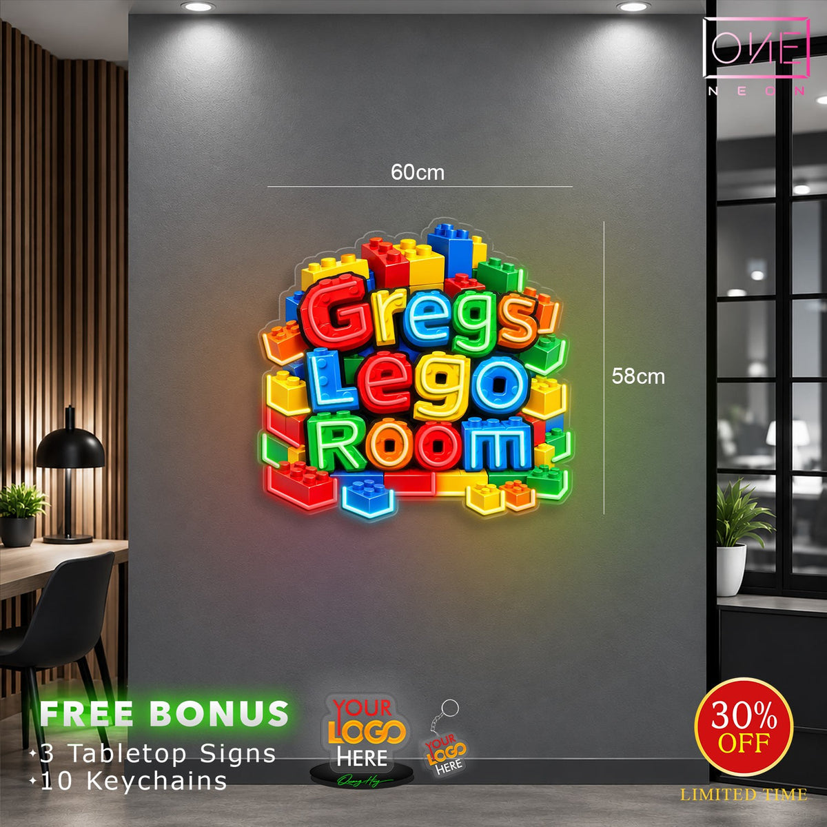 GREGS LEGO ROOM | LED Neon Sign