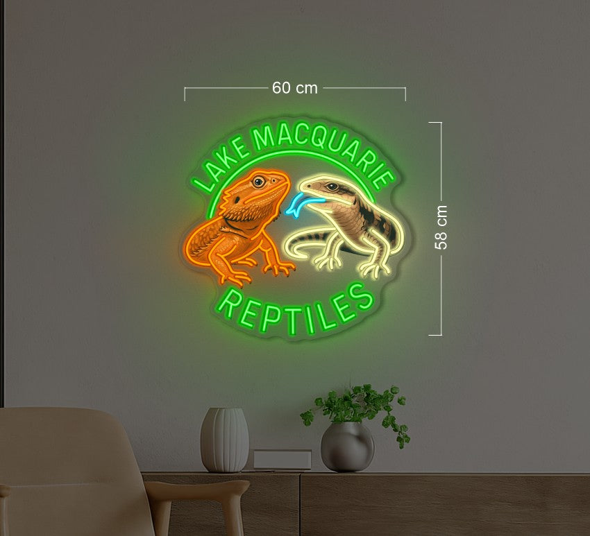 Lake macquarie reptiles+Meyah's kid corner ( 2 signs) | LED Neon Sign