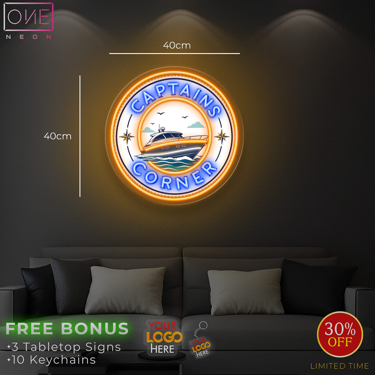 CAPTAINS CORNER | LED Neon Sign