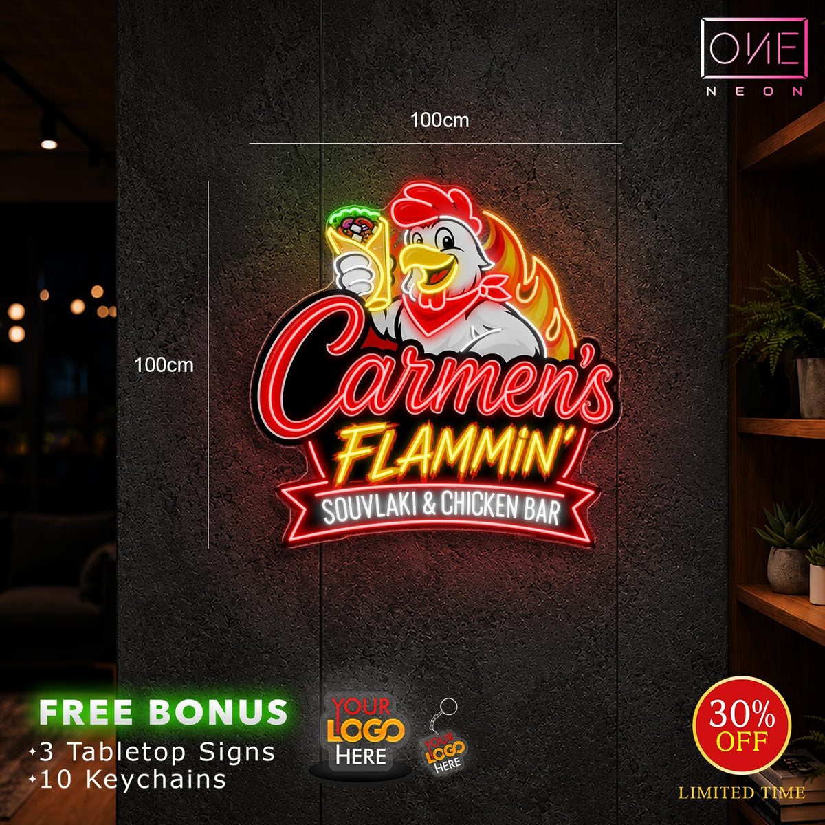 Carmen's flammin | LED Neon Sign