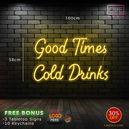 GOOD TIME COLD DRINKS | LED Neon Sign